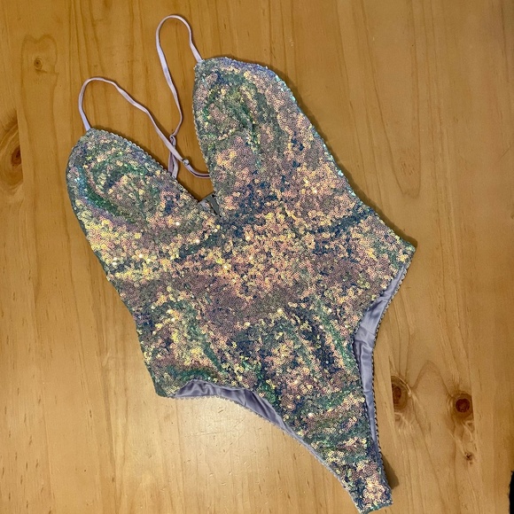 For Love And Lemons Tops - For Love & Lemons sequin bodysuit